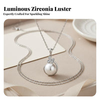 Simulated Pearl Necklace Light Luxury Butterfly Pearl Drop Elegant Design