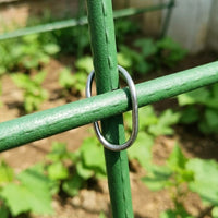Garden Trellis with Netting for Cucumber Trellis and Raised Bed, Heavy Duty Coated Steel Tube Plant Support, Polished Garden Stakes for Plants