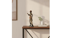 Figurine with Musical Instrument Slender Woman Statue Artistic for Entryway