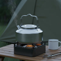 Sturdy Stainless Steel Camping Kettle Lightweight Double Handle Teapot Even Heating Portable Water Boiler Easy to Clean for Campers, Hikers, Picnic