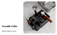 Espresso Tamping Station Multi-Accessory Storage Coffee Tamper Station with Knock Box Portafilter Tamping Stand Easy to Clean