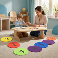 24 Pieces Numbered Carpet Markers Educational Carpet Markers with Numbers Colorful for Teachers, Preschoolers, Classroom, Preschool, Playroom