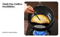 Hand-Handcrafted Iron Wok Naturally Non-Stick Hand Handcrafted Iron Pan Traditional Chinese Stir-Fry Pan Long-Lasting