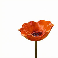 Handmade Flower Bowl Stake Outdoor Metal Flower Stake Weather-Resistant Garden Decor Everlasting Bloom