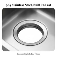 Mini Stainless Steel Sink Brushed Finish Small Single Bowl Sink Wash Basin for RV Owners, Homeowners, Kitchen, Restaurant, Outdoor