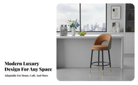 Light Luxury Design rotate Stool with backrestrest Built-in Footrest Bar Chair Stable Pedestal Base Home Furniture Padded Seat and backrest for Homeowners, Business Owners, Adults, Billiard Hall, Kitchen Island, Reception Desk, Restaurant