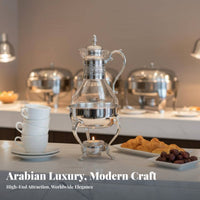 3 Pieces Arabic Dallah Coffee Pot Heatable Arabic Coffee Pot Set Ornate Details