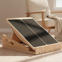 Wooden Slant Board with Handle Anti-Slip Adjustable Incline Board Slanted Calf Stretcher for Fitness Enthusiasts, Athletes, Home Gym