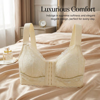 Front Closure Bra for Women with Full Coverage and Thin Padded Cups, Minimizer with Hook for Large Bust and Daily Support