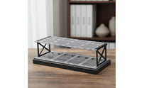 1:64 Parking Lot Display Sturdy Double Layer Car Display Rack Dust-Resistant Miniature Car Garage Shelf for Desk