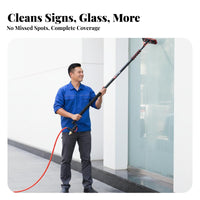 Scratch-Scratch-Resistant Bristles Solar Panel Cleaning Brush Lightweight Solar Panel Washing Kit Multi-Angle Head Telescopic Cleaning Brush for Professional Cleaners, Property Managers, Business Owners, Glass Panes, Outdoor Siding, Roofs, Gutters
