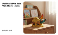 Decorative and Functional Resin Creature Coin Bank Great Gift Idea Cute Creature Piggy Bank for Children, Adults, Office Desk, Bookshelf