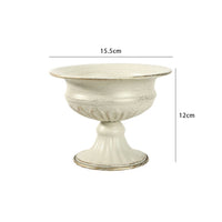 Antique-Style Pedestal Urn Vase Distressed Urn Vase with Pedestal Footed Tabletop for Wedding Planners, Florists, Table Decor