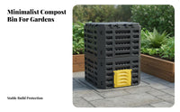 300L Compost Bin Weather-Resistant Outdoor Garden Composter Heavy-Duty Construction Aerobic Fermentation Bin for Gardeners, Homeowners, Patio, Balcony