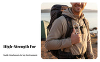 High-Strength Gourd-Shaped Carabiner Long-Lasting Coil Gate Carabiner Lightweight Outdoor Hardware Heavy-Duty for Hikers, Outdoor Enthusiasts, Backpackers, Camping, Hiking, Backpacking, Suspended Bed Setup