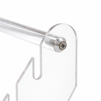 Clear Acrylic Block Stand, Transparent Storage with Stainless Steel Compatible Design, Kitchen Organization for Desktop and Countertop