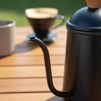 304 Stainless Steel Pour-over Coffee Kettle Vintage Design Hand Pour Coffee Pot Unrestricted Gooseneck Kettle Ergonomic Handle for Outdoor, Camping