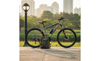 21-Multi-Gear Bike Shock Absorption 26-Inch Cross-Country Bike Disc Brakes Aluminum Alloy Cycle for Beginners, Commuting, Exercise