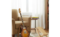 Foldable Adjustable Guitar Foot Stool Ergonomic Adjustable Guitar Footstool Easy to Stow-Away Music Accessory Solid Wood for Practice, Performance