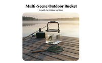 Foldable Fishing Pail Versatile Foam Material Fishing Pail Foldable Foam Material Water Container Sturdy Frame Outdoor Gear
