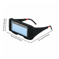 Anti Glare Auto Darkening Metalworking Glasses Light Filtering Solar Powered Metalworking Goggles Auto Darkening Glasses for Welders, Workshop