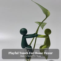 Humanoid Plant Stalk Holder Playful Propagation Station Figure Gardening Supply Decorative for Windowsill