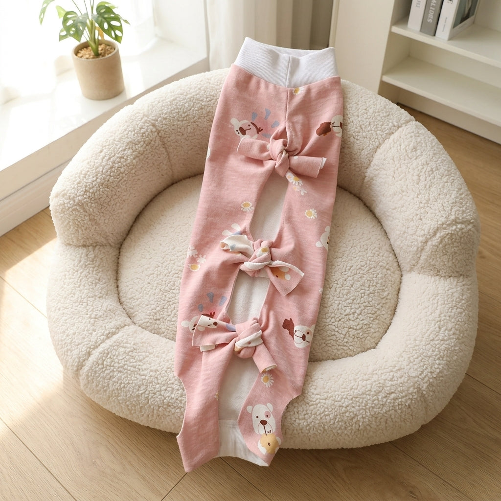 Cat Recovery Suit with Tie Straps, Sleeveless Turtleneck Spay Recovery Suit, Post Surgery Casual Cat Wear for Kitten Anti-Licking Protection