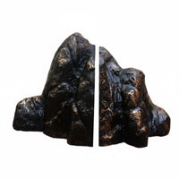 2 Pieces Creative Design Mountain Shaped Bookends Non-Slip Base Resin Book Stoppers for Students, Homeowners, Study Room, Desktop, Bedroom