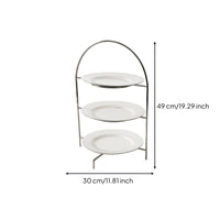 Dessert Display Stand with 3 Tiers Three-Tier silverTier Dessert Stand Freestanding for Hosts