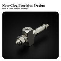 Anti-Clogging Fan Spray Nozzle Resistant Two-Fluid Aerosolizing Nozzle Construction Stainless Steel Twin-Fluid Spray Head for Coating