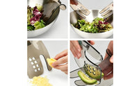 Translucent Salad Servers Curved Salad Hands Contemporary Tossers Ergonomic for Table, Kitchen