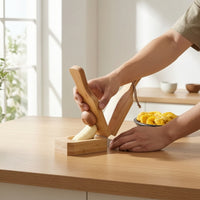 Hand-Operated Wooden Banana Press Compact Banana Press with Lever Convenient Tostonera Portable for Home Cooks