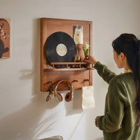 Wooden Power Meter Cabinet Cover with Hooks Space-Saving Power Meter Cabinet Cover with Shelf Vertical for Hallway