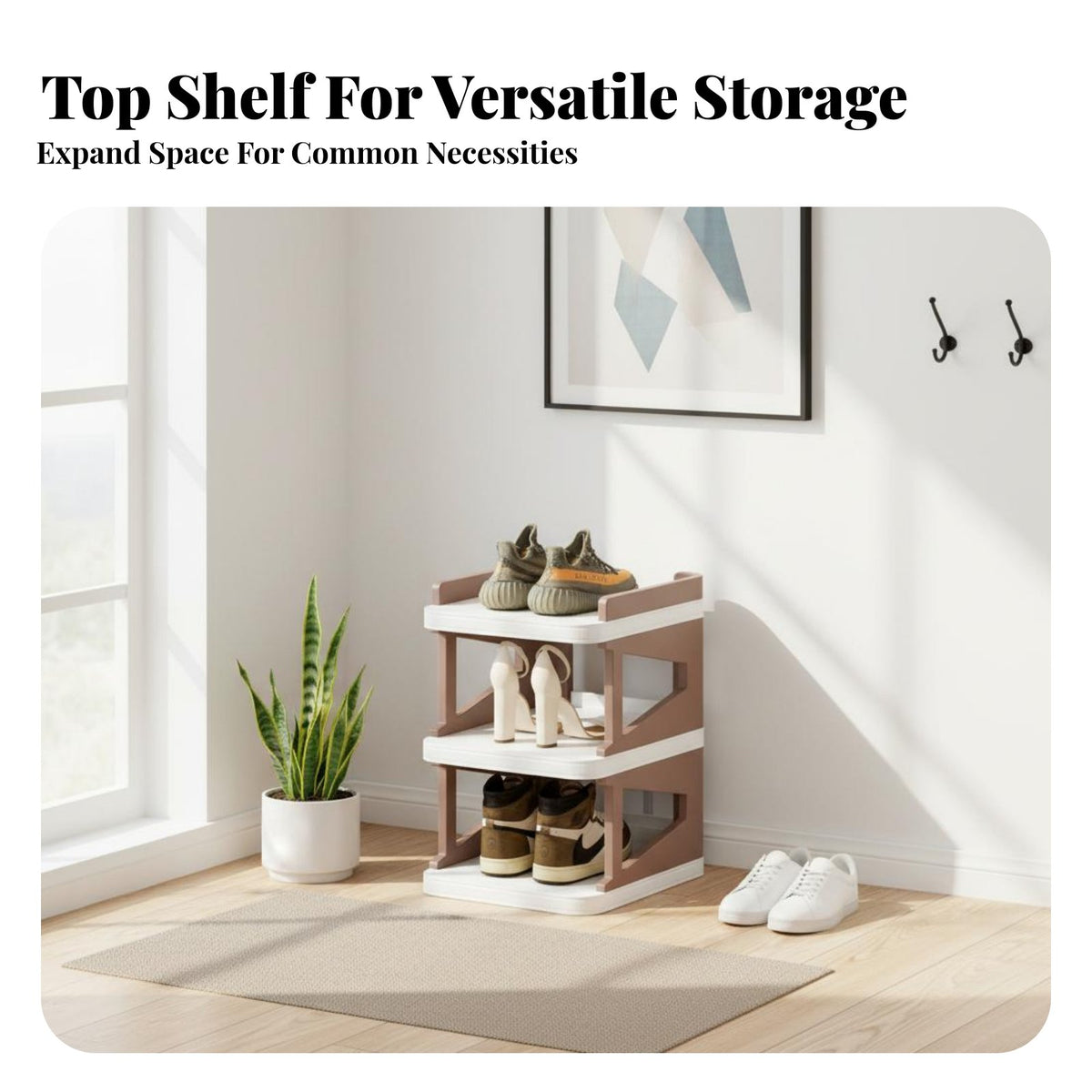 Multi-Layer Shoe Rack Water-Resistant-Resistant Multi-Tier Shoe Rack Easy Assembly for Students, Homeowners, Dorm Room, Entryway, Hallway