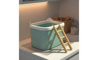 Hamster Sand Bath Box Versatile-Versatile Design Hamster Washroom with Ladder Multi-Functional Enclosed Sand Container