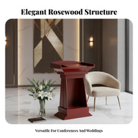 Modern Design Wooden Speech Stand Professional Look Floor Standing Podium Fine Workmanship Conference Presentation Desk Stable Design for Presenters, Event Hosts, Classrooms, Classroom, Lecture Halls, Auditoriums