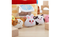 7 Pieces Infant Sensory Barn Promotes Motor Skills Stuffed Animal Farmhouse Toy Crinkle & Squeak Sounds Soft Farm Animal Set for Infants, Christmas