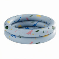 Wide Rim Round Inflatable Pool Smooth Surface Light Blue Inflatable Pool
