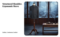 Zhongshan Suit for Men, Mandarin Collar, Chinese Style Wool Jacket, Fall Winter