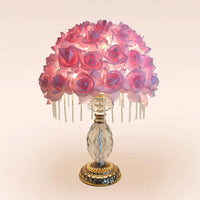 Floral Table Lamp  Decorative Floral Lamp Soft Lighting for Bedside