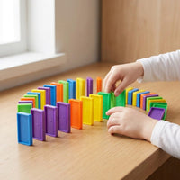 Dominos Set for Kids, Educational Toy for Competition, Patience Training, Primary School Student Birthday Gift, ABS Plastic Odorless