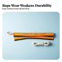 Easy Installation Abrasion Resistant Rope Sleeve Long-Lasting Material Abrasion Resistant Sling Sleeve Adjustable Fit Heavy Duty Sling Chafe Guard Non-Marring for Dockworkers, Crane Operators, Marine Environments, Shipping Docks, Construction Sites
