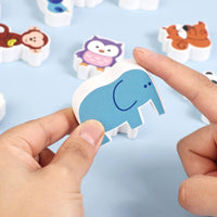 Cognitive Development Woodland Creature Balance Blocks Coordination Training Wooden Creature Stacking Game Educational Fine Dexterity Skills for Children, Toddlers, Home Play, Preschool