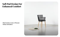 Comfortable Cushion Upholstered Seat Restaurant Chair Long-Lasting Construction Upholstered Dining Chair Ergonomic Backrest Slatted Back Armchair Heavy Duty for Business Owners, Event Planners, Homeowners, Quick-Service Shop, Eatery, Hotel, Kitchen