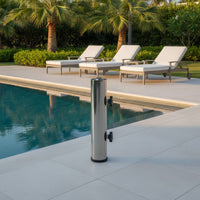 Rust-Resistant Stainless Steel Umbrella Sleeve Long-Lasting Umbrella Base Tube Heavy-Duty Sunshade Base Insert Polished Surface for Patio, Garden, Balcony