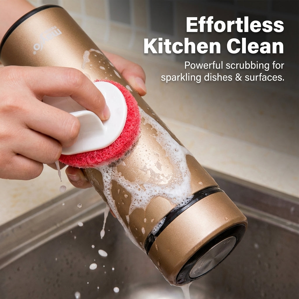 Bathroom Sink and Countertop Scrubber Holder for Students, No Drill Wall Mounted Cleaning Brush with Single Hook