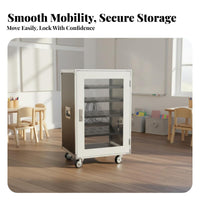 Heavy Duty 19-Inch Portable Rack Case Sturdy Construction Rolling Audio Equipment Rack Vented Design Lockable Amplifier Cabinet Ample Ventilation for DJs, Musicians, Conference Room, Home Theater, Recording Studio, Live Performance
