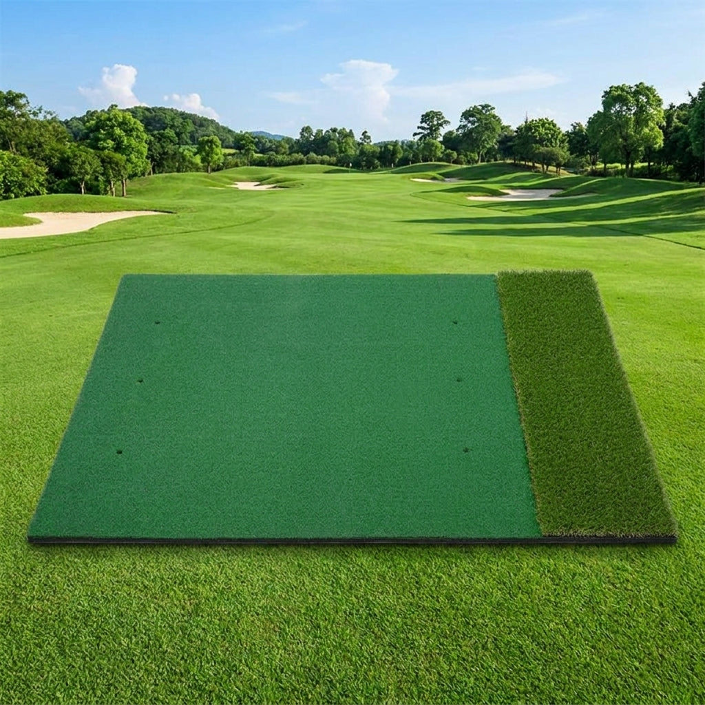 Golf mat garden 1.2x1.5m, precision hitting mat for beginners with guide lines, indoor & outdoor EVA base, green grass surface