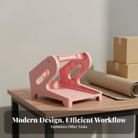 Shipping Label Roll Stand Large Capacity 2-in-1 Label Stand Fan-Fold Paper Holder Space Efficient Sturdy Construction