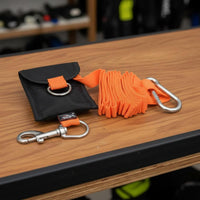 316 Stainless Steel Hooks Retractable Buddy Rope 360° Swivel Clip Scuba Anti-Lost Lanyard Compact Storage Pouch for Technical Divers
